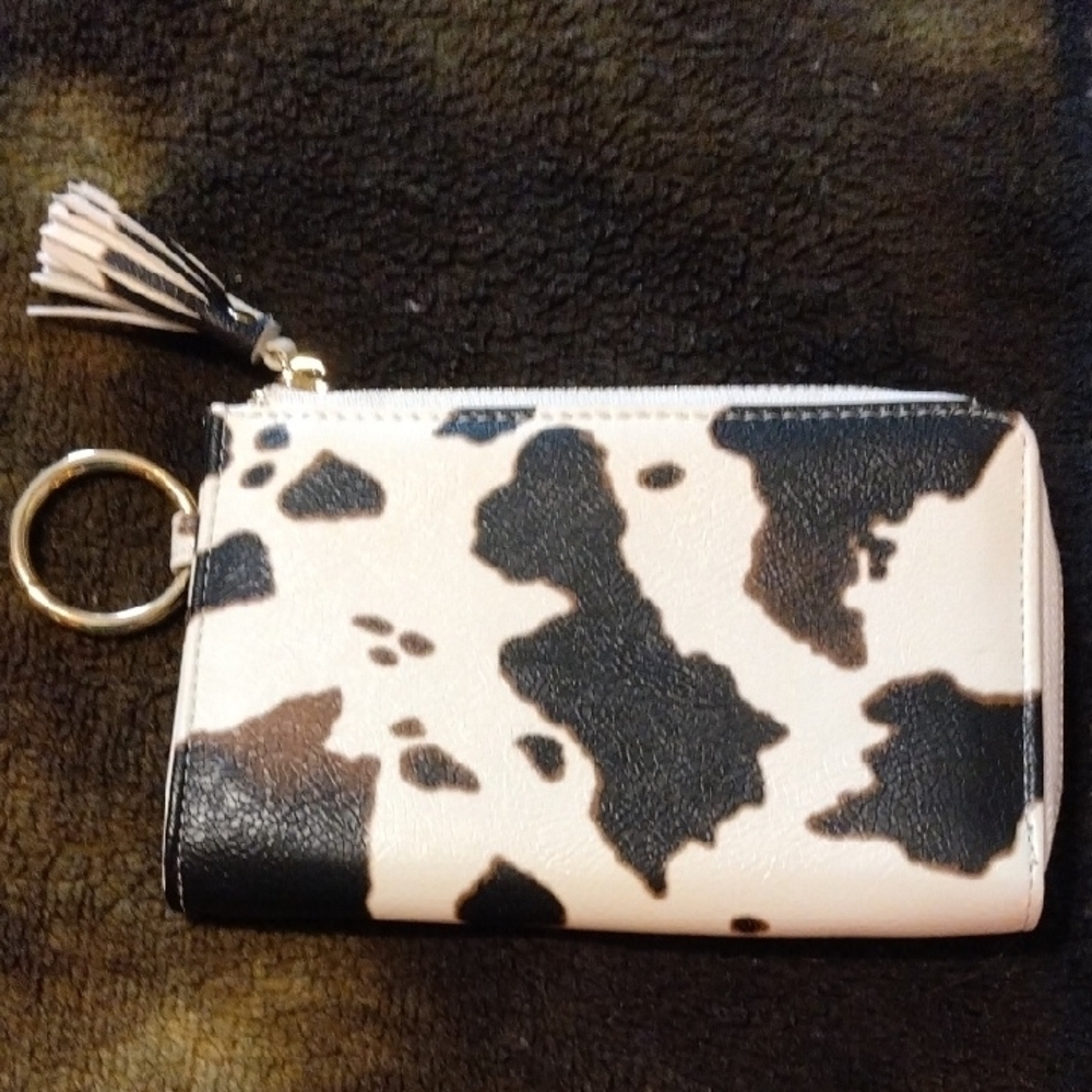 Cow Print Keychain Wallet